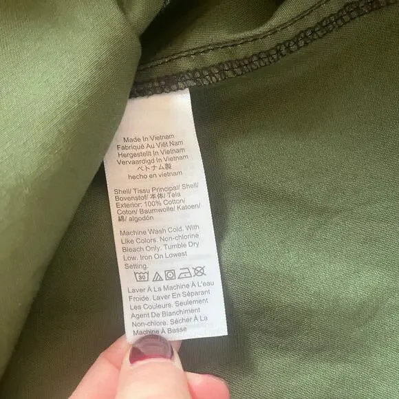 J.Crew Downtown Field Snap Zip Military Utility Jacket Dark Olive Green Size S - Picture 7 of 8